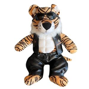 Law Tigers Motorcycle Lawyers Advertising Plush Stuffed Tiger Animal Toy